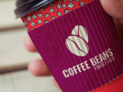 Coffee Beans  Paper Cup Design