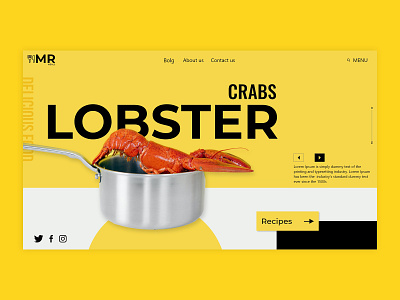 UI Design " Mr Crab Landing Page"