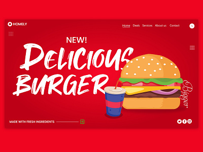 UI Design " Mr Burger Landing Page"