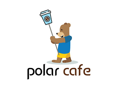 polar bear cafe branding cafe cafe branding cafe logo design illustration logo logo 2d vector vector art