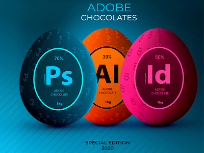 Adobe Chocolate Easter egg " AI PS ID " adobe ai arts chocolates design easter eggs easteregg eggs eps flat illustraion illustration illustration art photoshop ps psd psd mockup special vector