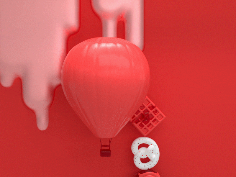 APink 2 3d animation 3d motion animation color desert food graphic design illustration motion design red sweet
