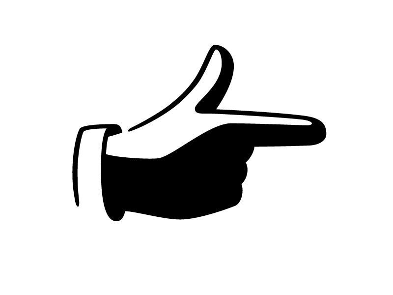 ☛ manicule index light type font ff quixo type design ☛ u261b black right pointing index