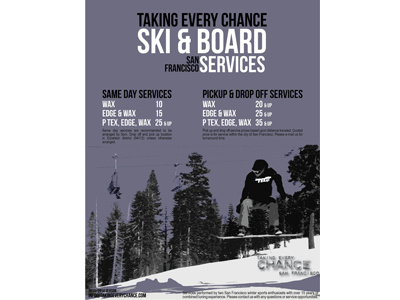 TECsf Flyer 1 flier flyer indesign sf snowboard sports tecsf