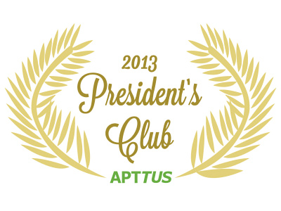 President's Club Logo for Apttus Inc. design illustrator logo