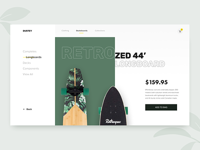 Skate store - Product page app arounda branding debut design green hello dribble interface layout lettering minimal shop skate skateboard sport typography ui ux web website
