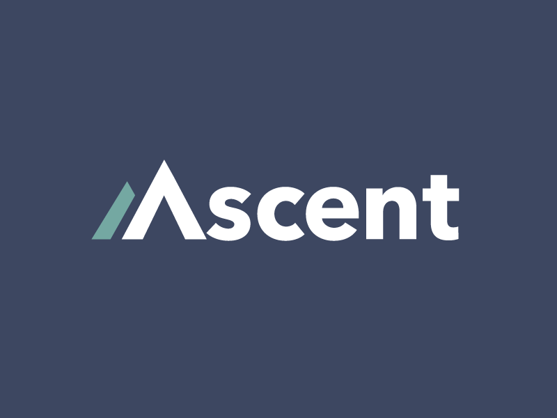 Ascent logo ascent avenir climb insurance logo mountain