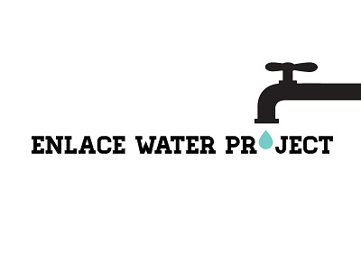 Enlace Water Project logo charity faucet fundraiser logo non profit water water drop water project