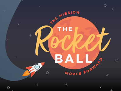 Rocket Ball 2018 discovery exploration mission moon planets rocket space space mission space travel stars trail