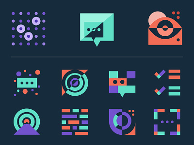 ultimate.ai icon set brand agency branding branding and identity digital agency iconography icons illustration web agency