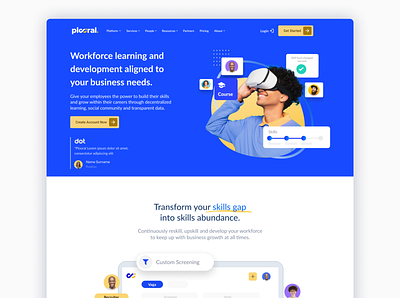 Landing page graphic design ui