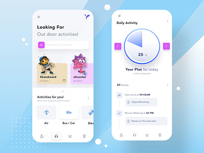 Student Activity FREE UI Kit - Mobile applications