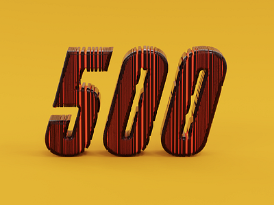 500 3d 500 blender colorful illustration number simple