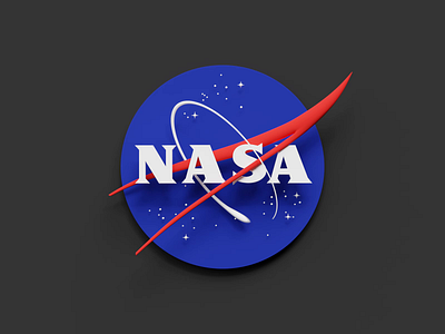 Nasa logo 3D makeover 3d animation blender blue branding colorful gravity logo loop nasa simple space