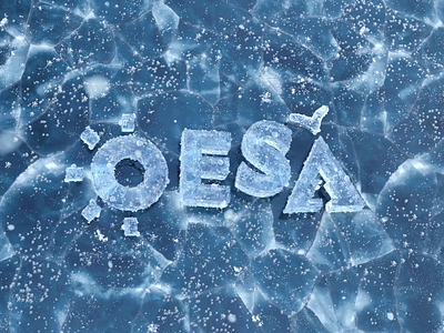 OESA - Icy 3D illustration 3d blender branding detailed frozen ice icy illustration logo loop snow snowflake