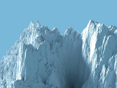 Vertices in space 3d blender blue detail microdisplacement mountain sky snow white