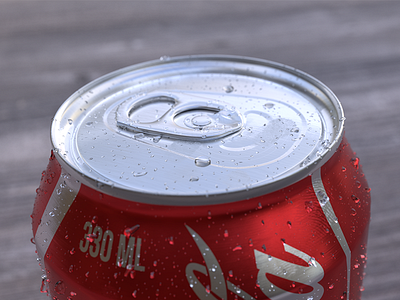 3D Coke can close up