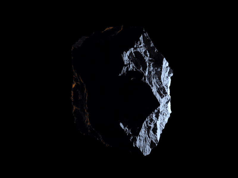 Asteroid turnaround 3d asteroid blender detailed procedural rock surface turnaround