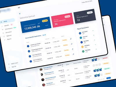 Benefit Application Process Automation Dashboard