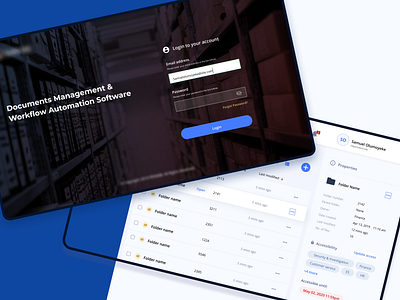 Document Management & Workflow Automation accessibility approval blue figma interface design login saas ui design uiux user interface uxbucket web workflow