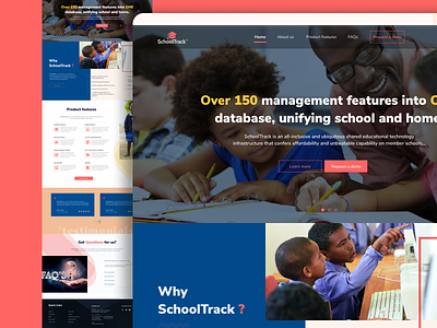 Schooltrack Homepage figma homepage design ui design uiux user interface uxbucket
