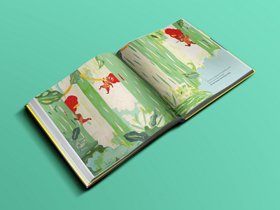 Illustrated children's book book childbook design editorial design illustration papercut