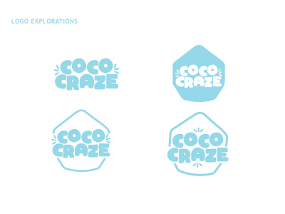 Coco Craze Logo Explorations beverage brand identity branding coconut food graphic design health illustration logo logodesign logomark logotype minimal