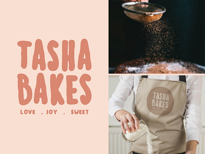 Tasha Bakes Logo Typography bakery brand identity branding cakes cupcakes design food graphic design logo logomark logotype minimal rustic typography vector wordmark