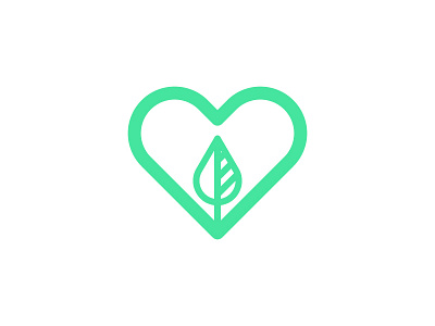 Heart/Plant Logo Concept (Unused) brand identity branding environment graphic design health heart illustration leaf logo logomark minimal plant