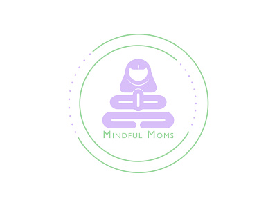 Mindful Moms Yoga Logo branding buddha excercise graphic design illustration lifestyle logo logomark meditation mindful minimal moms namaste relaxation yoda yogapose