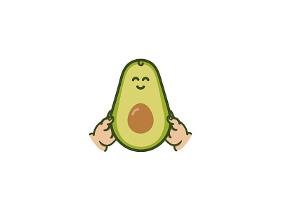 Ezzys Edibles Logo avocado baby babyfood cartoon drawing healthy illustration logo mascot nature sketch smile vegetable