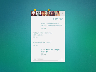 No-frills Chat App app chat design friends ios messages ui