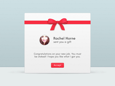 You've been gifted! app clean design friend gift minimal present ui