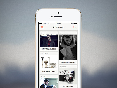 Fashion Feed app clean design fashion feed ios ios7 minimal sketch sketch app ui
