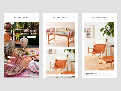 Anthropologie amsterdam design mobile ui ux