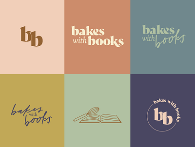 Bakes with Books Branding branding design icon logo typography