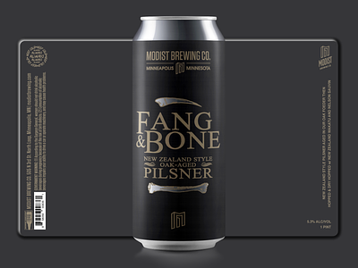 Fang & Bone beer beer label branding design graphic design illustration illustrator logo minneapolis typography