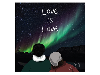 Pride aurora aurora borealis creative digital art illustration love lovers northern lights photoshop pride pride 2020 rainbow starry night