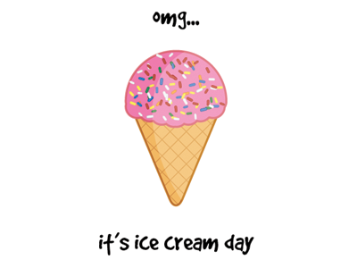 Ice Cream Day greeting card ice cream illustration
