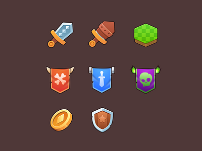 Game icons cartoon fantasy game games icons