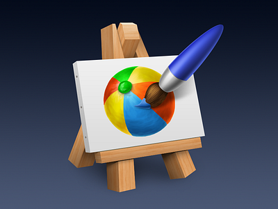 An icon for a painting app app colors easel icon illustration mac os x painting