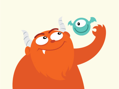 So Cute... awesome cute fun illustration ilustration monster two vector