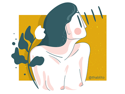Nude color girl illustration