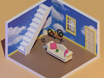 Low Poly - IFHY Scene 3d blender3d golf wang isometric low poly lowpoly tyler the creator wolf