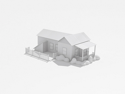 Home architecture c4d cinema 4d illustration modeling monochrome simple