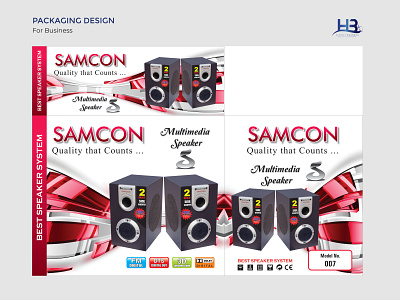 Packaging Design for Samcon Speakers branding design packaging design vector