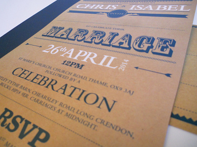 Wedding invitation graphic invitation navy typographic wedding