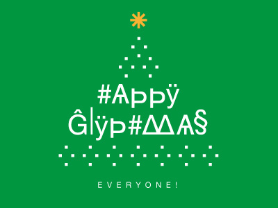 Glyphmas Tree christmas tree glyphmas green typography