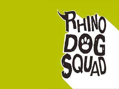 Rhino dogs squad Identity bespoketype branding customtype identity savetherhino