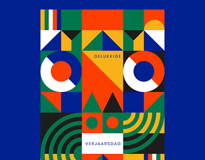 Geometric Poster Idea branding colourful creative graphic illustration illustration simple typography
